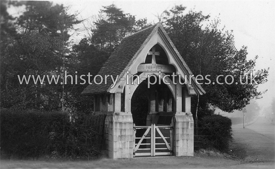 The War Memorial Lych Gate, St Johns Church, Buckhurst Hill, Essex. c.1921